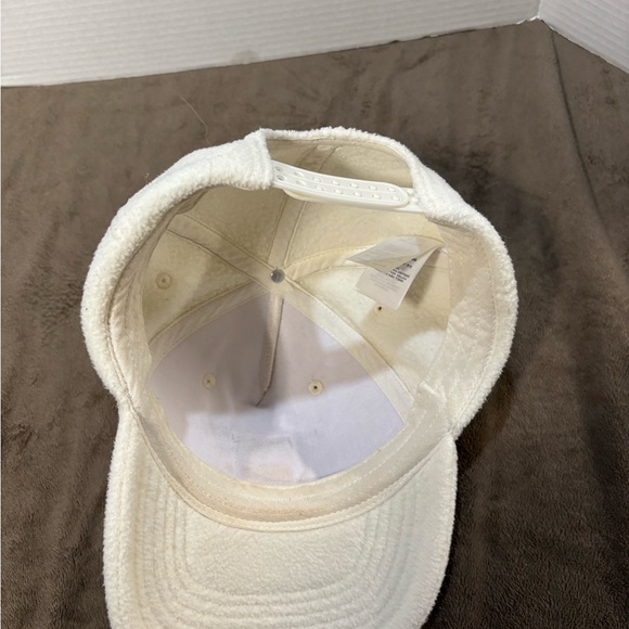 Madewell MWL Baseball Cap Unisex One Size Fleece Ivory Adjustable Make Weekends - Picture 5 of 6